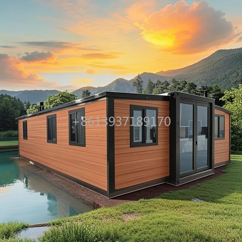 Expandable Prefab Tiny Home Folding Container House with Bedroom Kitchen Bathroom Suitable for 2-3 People