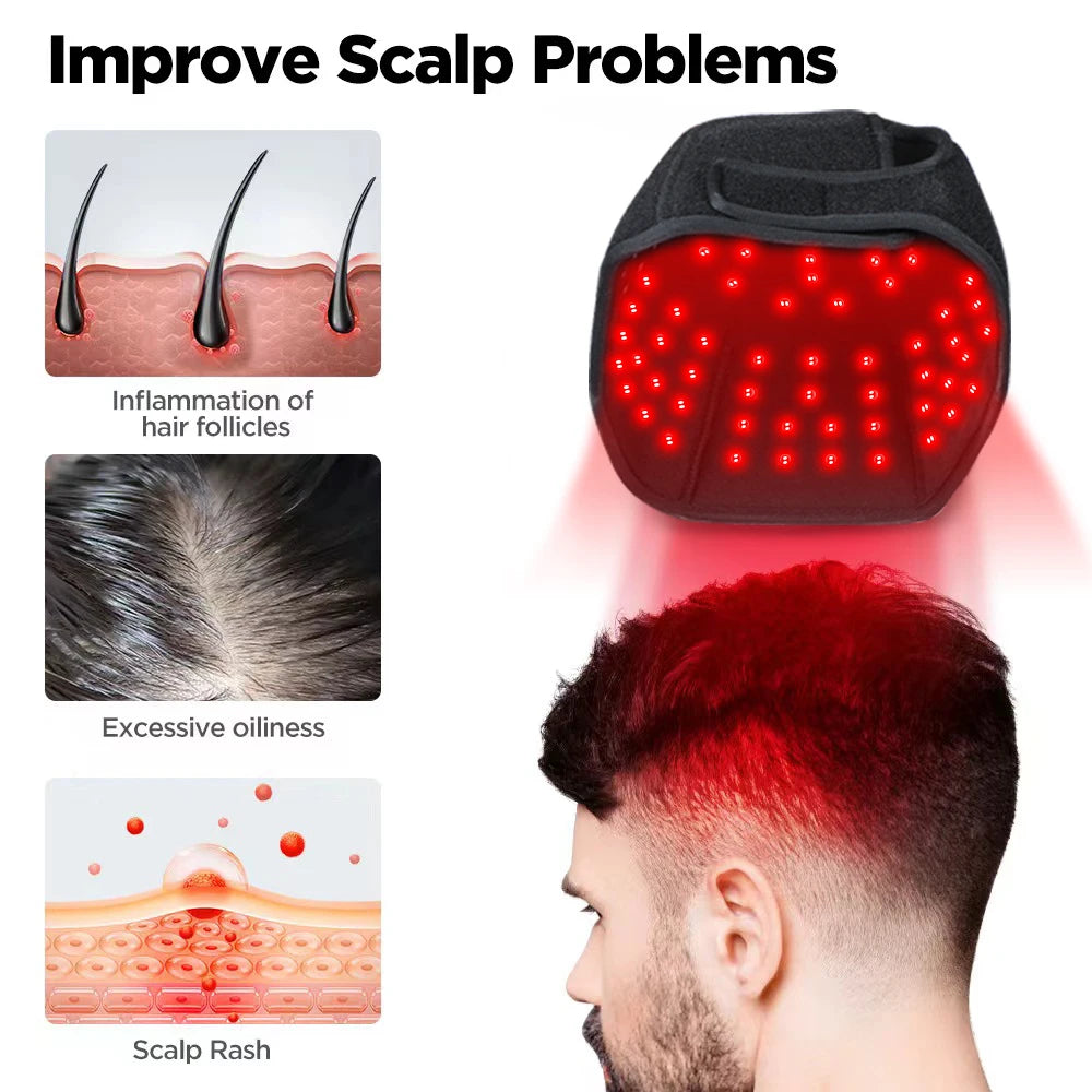 660NM 850NM Hair Growth Red Light Therapy Cap Device near Infrared LED Helmet for Prevant Loss Relief Scalp Home Use Beauty Tool