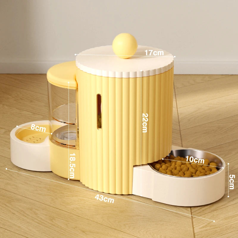 Pop Automatic Feeder Water Dispenser Food Bowl Two Bowls of Cat Food Pet Supplies Water Bowl Water One