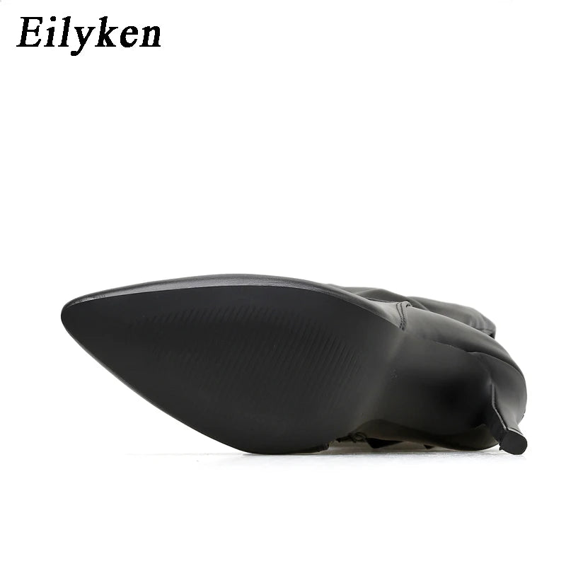 Eilyken Fashion High Quality Style Women over the Knee Boots Thin Heels for Pointed Toe Dance Club Shoes Botas Largas Mujer