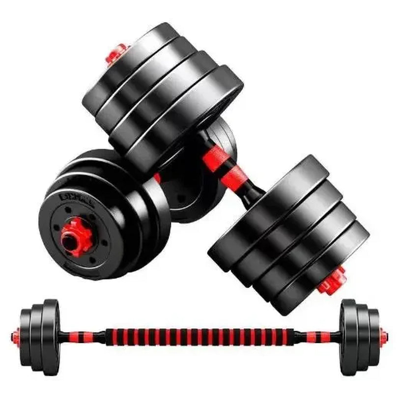 Portable Gym Muscle Weight Cement Dumbbells Barbells Set 10-20Kg Rubber Coated Cement Dumbbell Set
