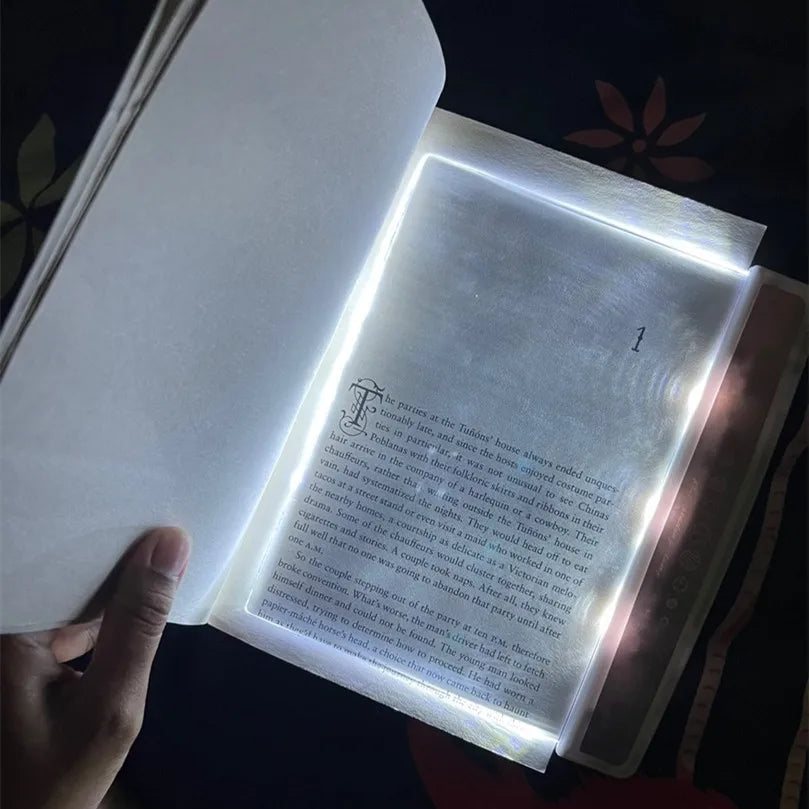 Portable LED Book Light,Led Flat Panel Eye Protection Reading Lamp,Battery Operated Paper-Thin Bookmark Light,Bed,Travel,Gifts