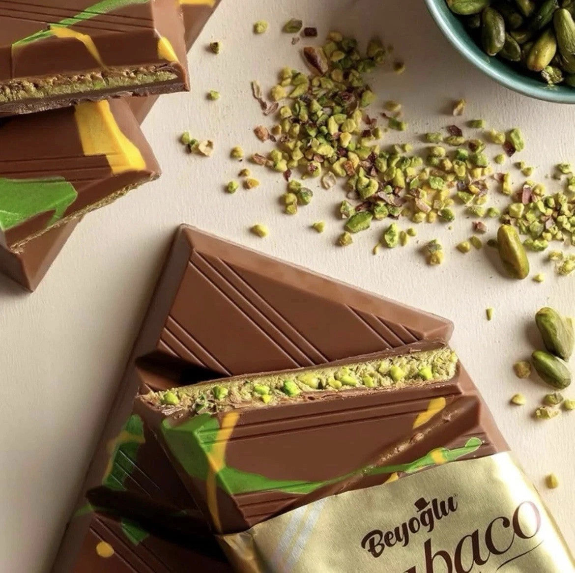 Dubai Chocolate Bar 95G - Viral Chocolate - Premium Hand Knafeh, Pistachio