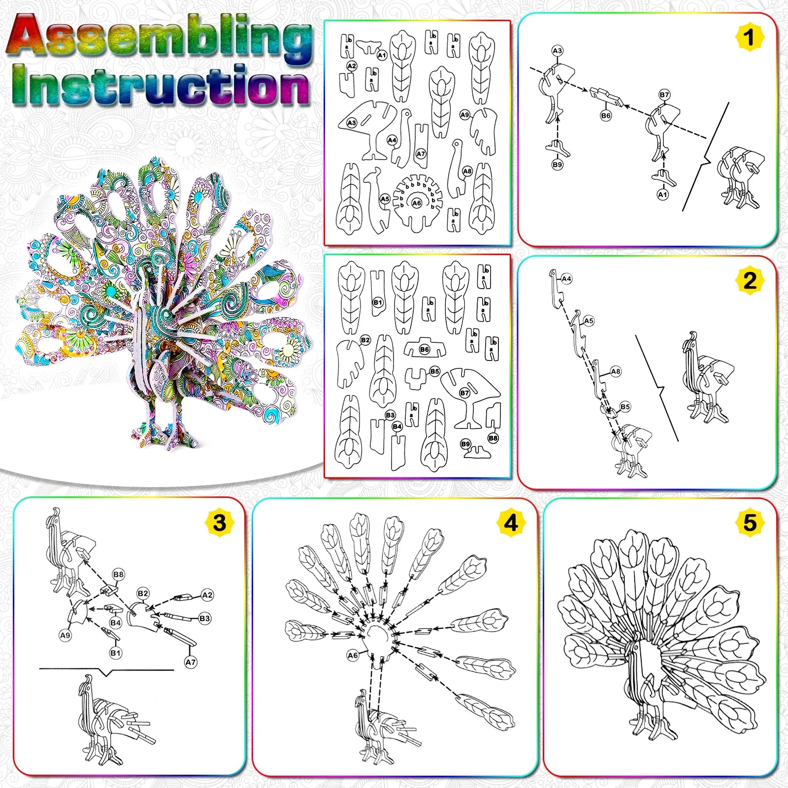 Toys for Girls Boys Kids Age 6 -10|Birthday Gift for 8-12 Year Old Kids Girls Boys Toy 7-11 Years 3D Puzzles Games for 9 10 11 12 Year Girl Art Craft Kits for 5-10 Years Old Girl Gifts