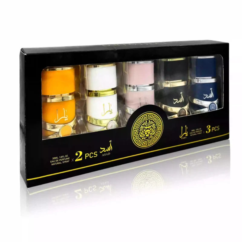Unisex Lasting Luxury Perfume Gift Set Five Piece Collection for Daily Wear Office Date Night Travel Fresh Elegant Scent 150Ml
