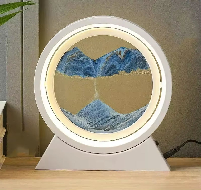 LED Creative Quicksand Table Lamp - 3D Hourglass Deep Sea Sandscape for Home Decor and Gifting