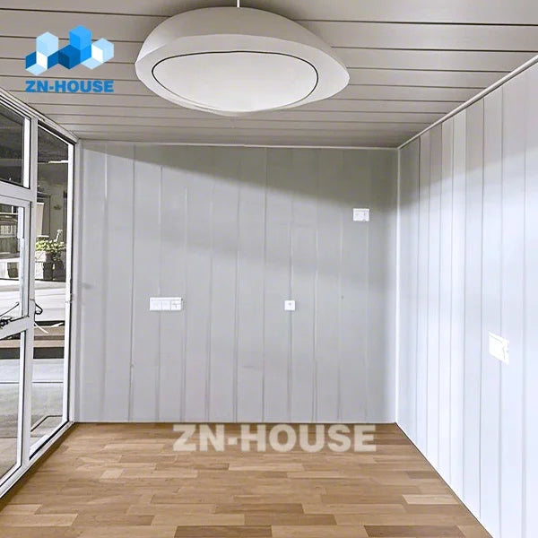 Modular Prefab 20ft Portable Mobile bar Home Office Coffee Shop Cafe Cabin Tiny House Prefabricated Glass Container House