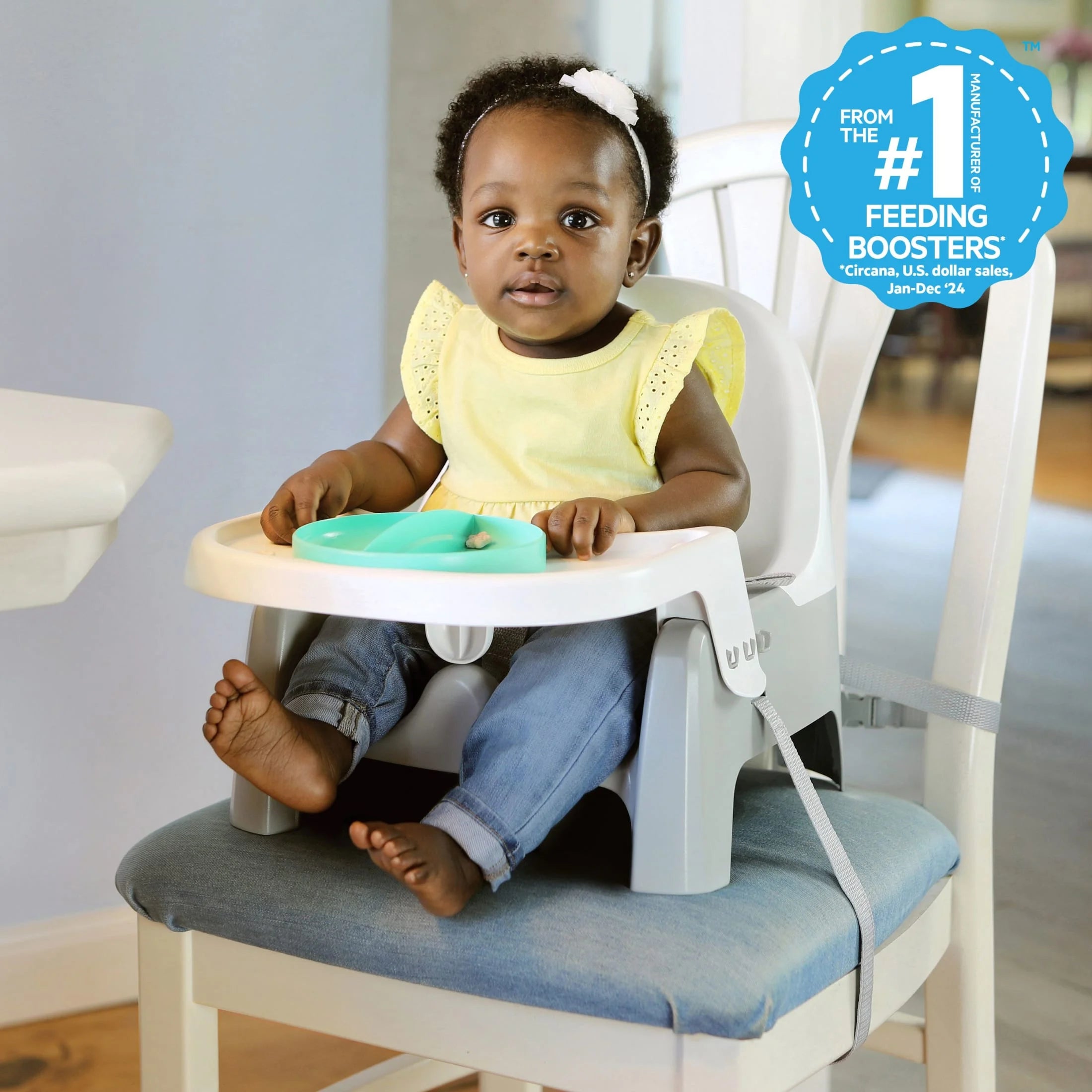 Deluxe Learn-To-Dine Feeding Seat for Ages 6 Months to 3 Years in Orange and Teal