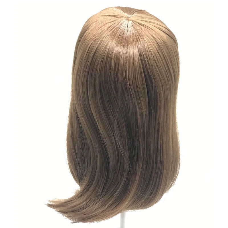 Golden Hair for 48-58Cm Reborn Doll Sticked Long Hair Wig Fits19--23Inch Silicone Reborn Baby Dolls Curl Hair DIY Doll Accessory