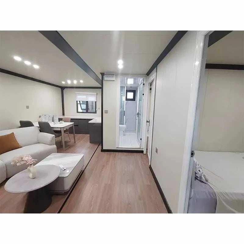 10FT Double Wing Folding Room Prefab Expandable Ready Made Foldable Folding Tiny Mobile Shipping Container Homes House