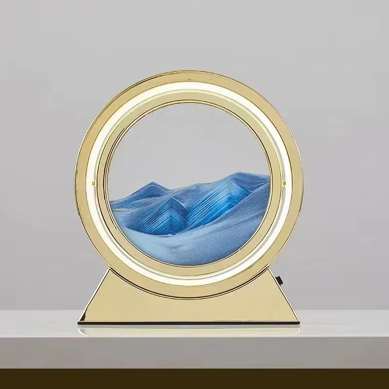 LED Creative Quicksand Table Lamp - 3D Hourglass Deep Sea Sandscape for Home Decor and Gifting