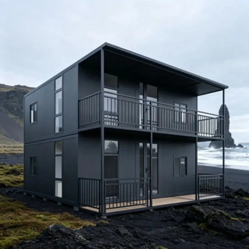 Flat Pack Folding Container House 20ft Prefab Modular Tiny Home Portable Mobile Office Living Expandable Quick Build