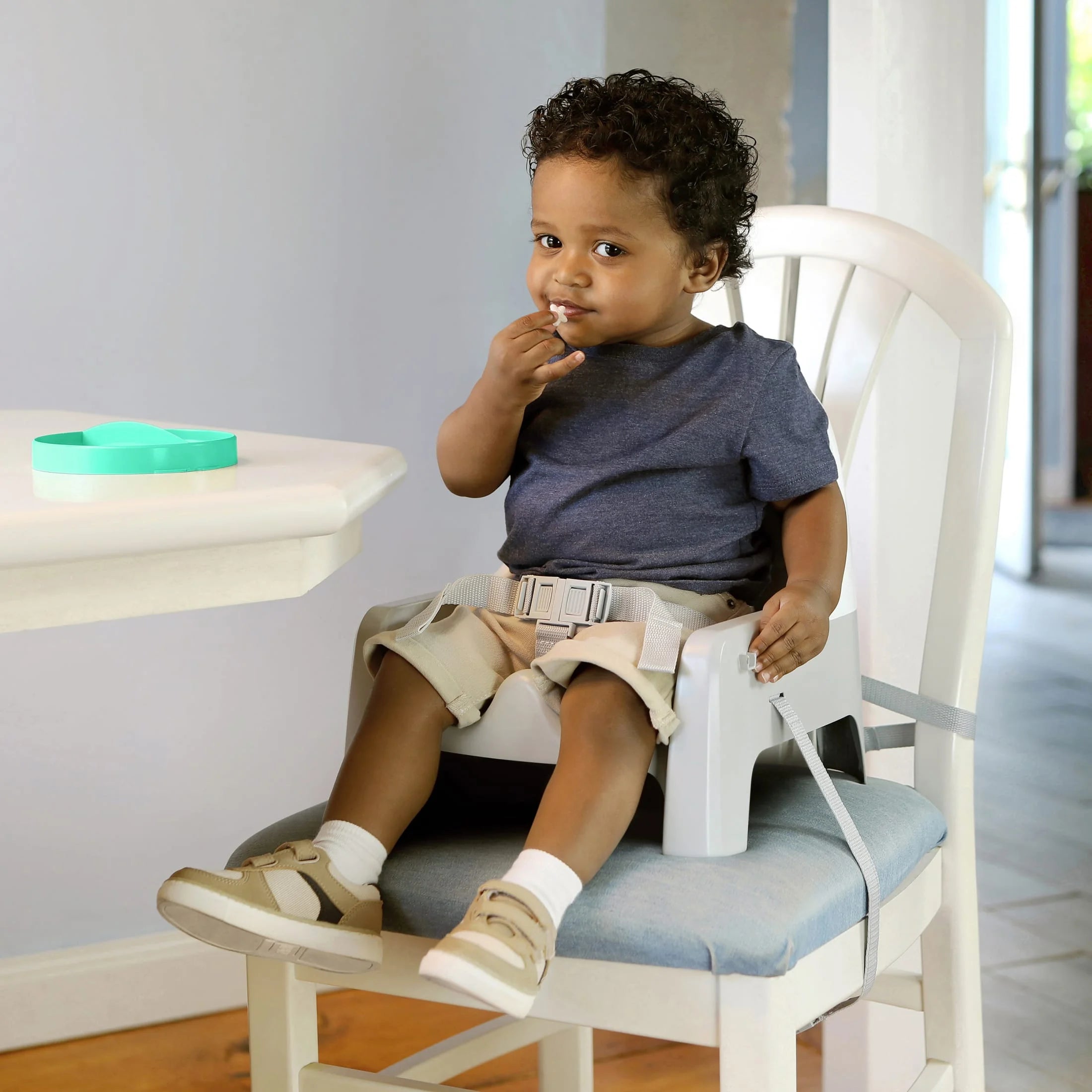 Deluxe Learn-To-Dine Feeding Seat for Ages 6 Months to 3 Years in Orange and Teal