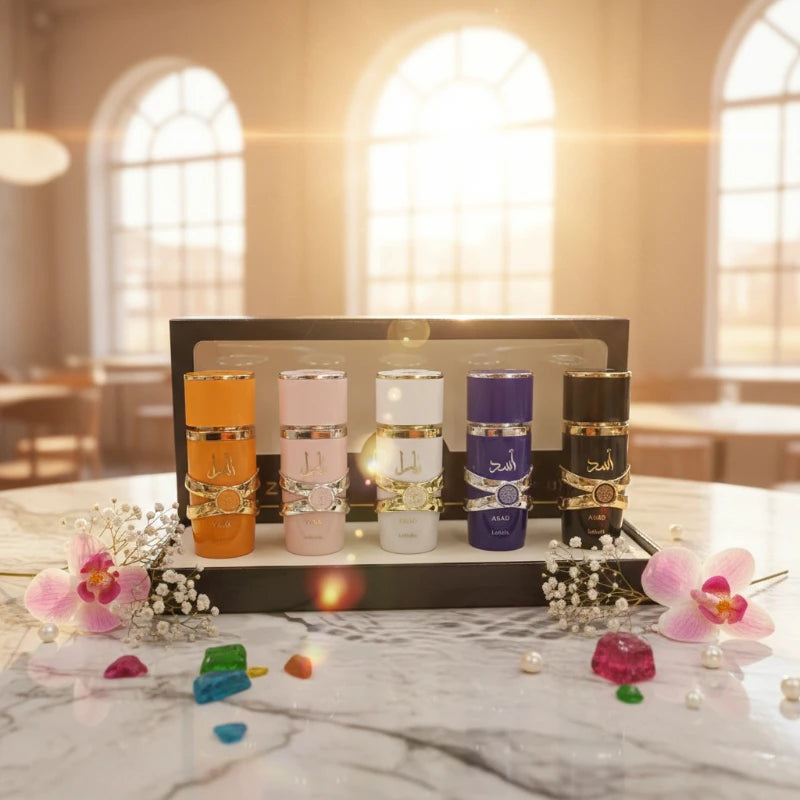 Unisex Lasting Luxury Perfume Gift Set Five Piece Collection for Daily Wear Office Date Night Travel Fresh Elegant Scent 150Ml