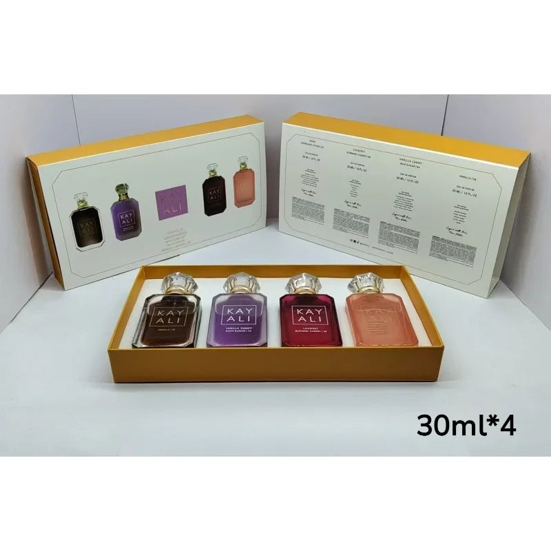 30Ml*4 KAYALI Perfume Set Long Lasting Luxury Unisex Portable Mini Fragrance Collection Elegant Sweet Rich Smooth Premium Scent