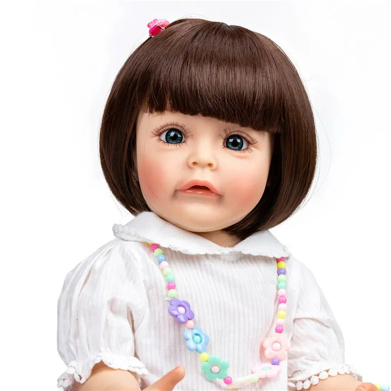 Golden Hair for 48-58Cm Reborn Doll Sticked Long Hair Wig Fits19--23Inch Silicone Reborn Baby Dolls Curl Hair DIY Doll Accessory