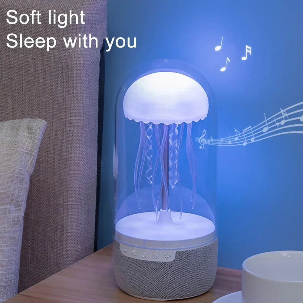 Jellyfish Bluetooth Speaker - Color-Changing LED Mood Light, Portable Wireless Hifi Sound for Home/Office Deco