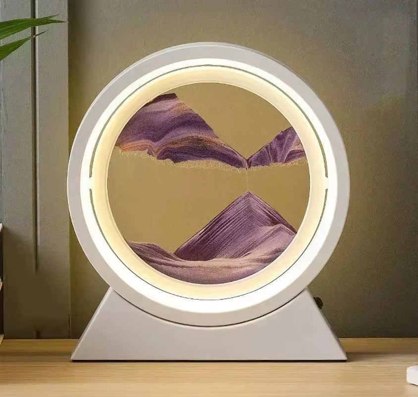LED Creative Quicksand Table Lamp - 3D Hourglass Deep Sea Sandscape for Home Decor and Gifting