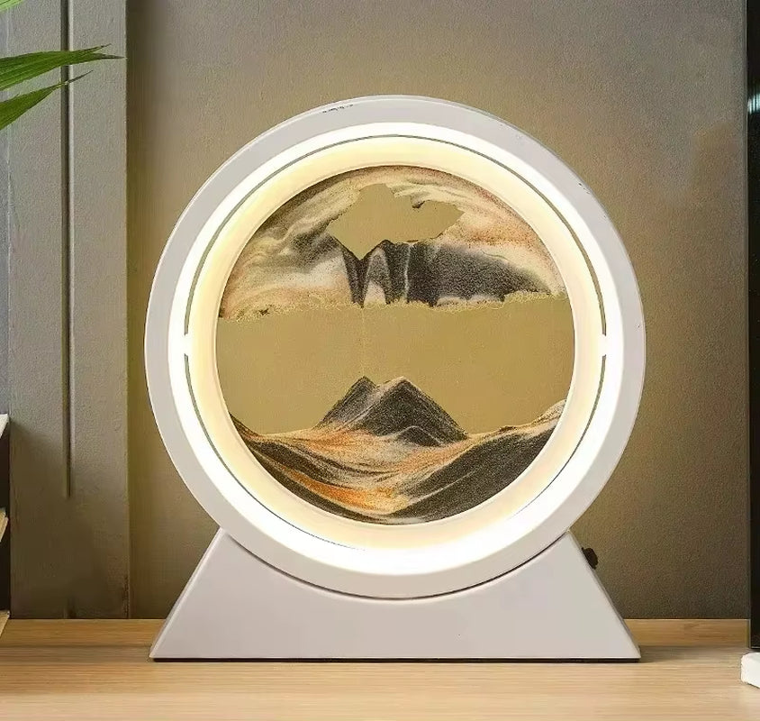 LED Creative Quicksand Table Lamp - 3D Hourglass Deep Sea Sandscape for Home Decor and Gifting