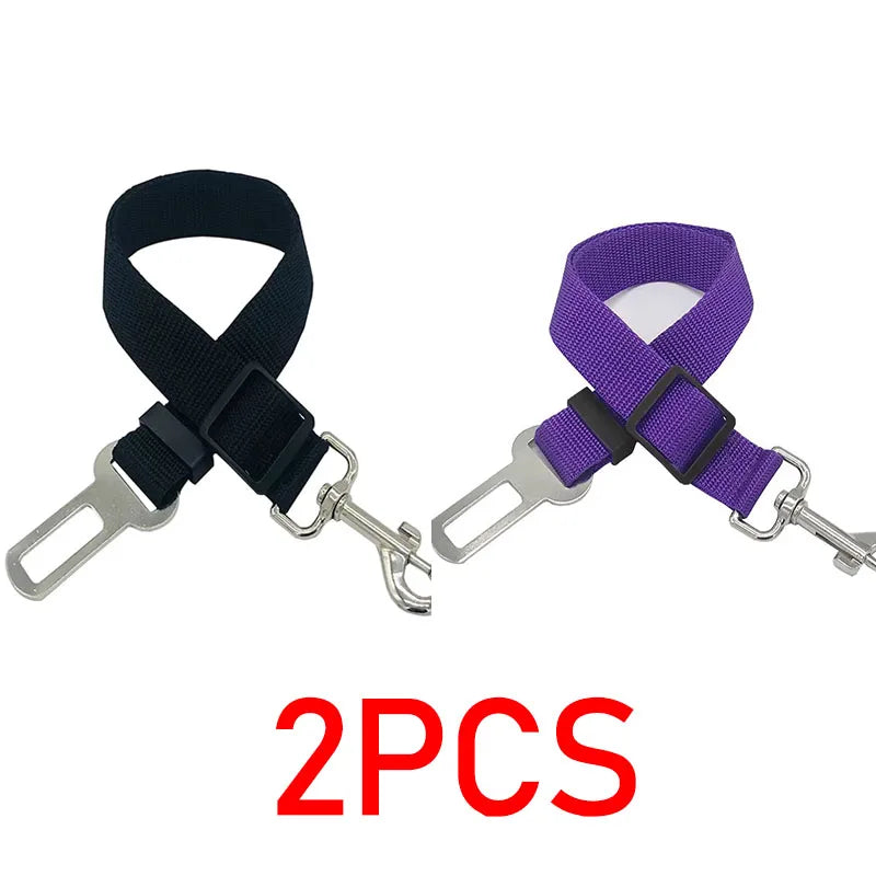 New Dog Car Belt Cat Car Seat Belt Pet Seat Vehicle Dog Harness Lead Clip Safety Lever Traction Dog Collars GXQ05