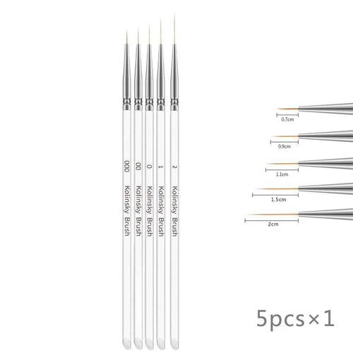 12Pcs Nail Art Brushes, Nail Art Tool Set, Dotting Tools, Dust Brush,Striping Brushes for Long Lines, Drawing Pen for Gel Polish