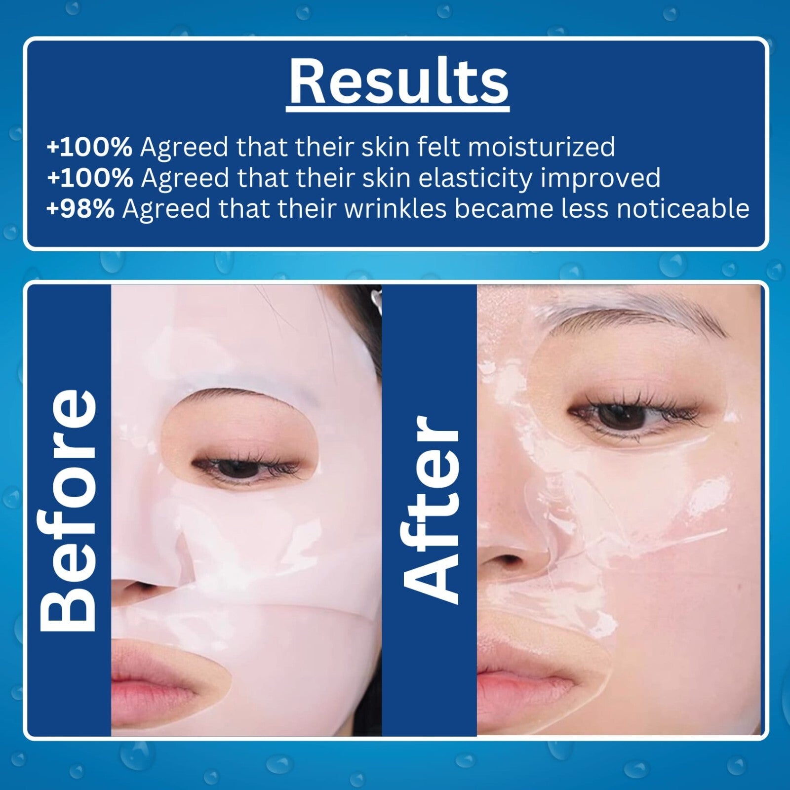 Bio-Collagen Real Deep Mask, Hydrating Overnight Hydrogel Mask, Pore Minimizing