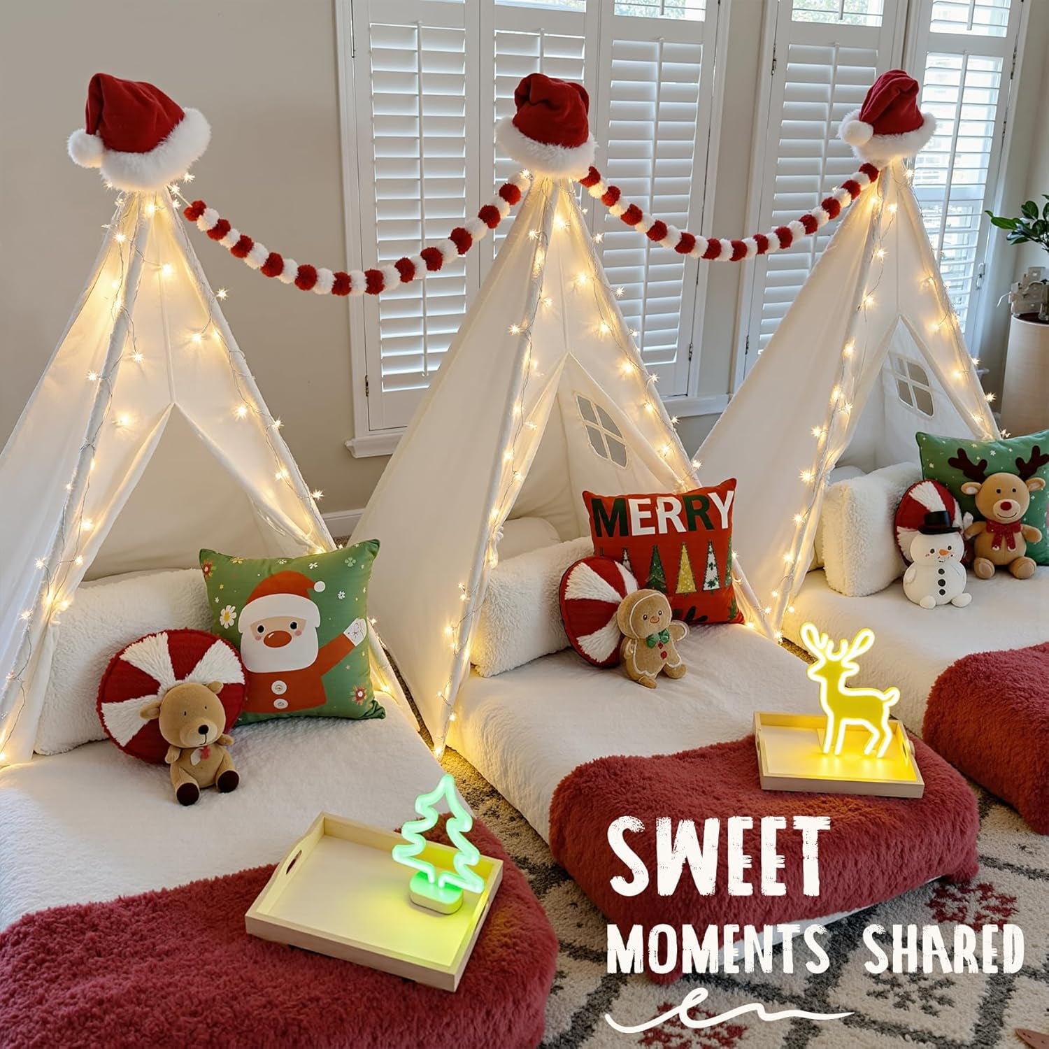 Indoor Teepee Tent for Children - Washable Toddler Play Tent for Sleepovers - Foldable Playhouse Gift for Boys and Girls