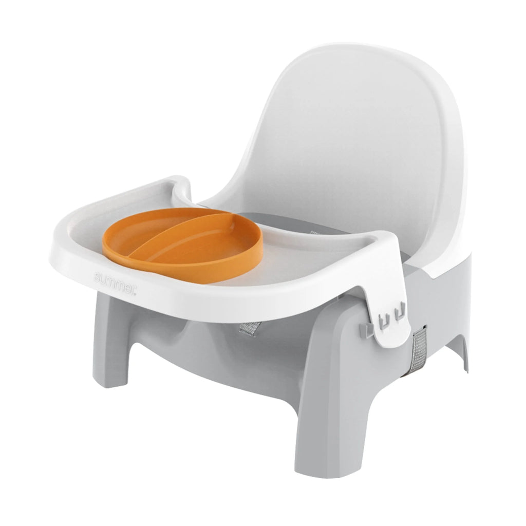 Deluxe Learn-To-Dine Feeding Seat for Ages 6 Months to 3 Years in Orange and Teal
