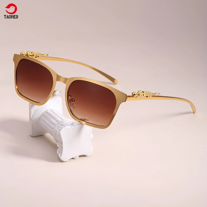 Leopard Design Classic Vintage Elegant Woman Trendy Fashion Sunglasses Europe and America Outdoor Man Retro Sunglasses TAORED