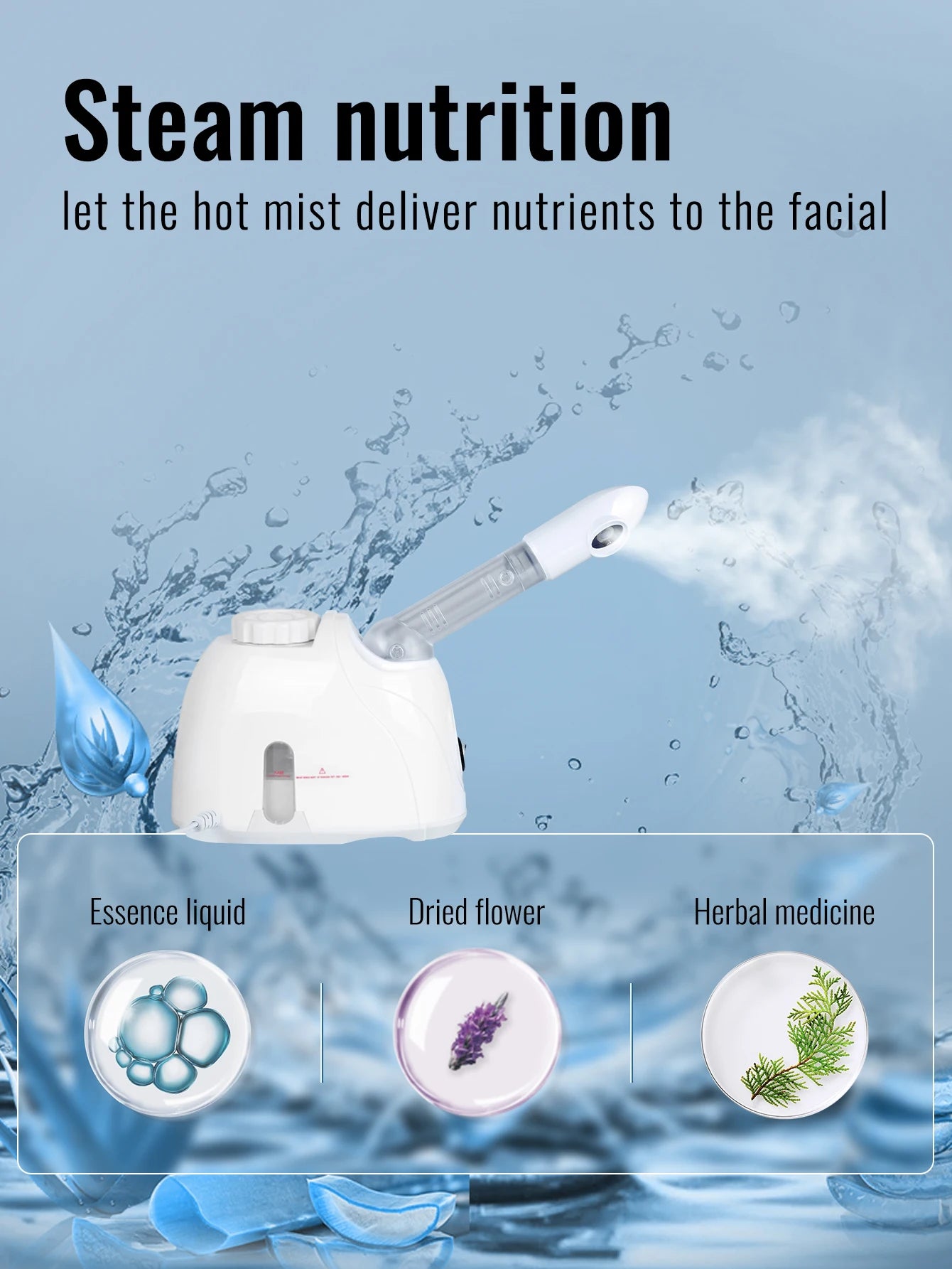 KSKIN Ozone Professional Facial Mist Sprayer for Skin Face Steamer Deep Cleaning Ionic Facial Steamer