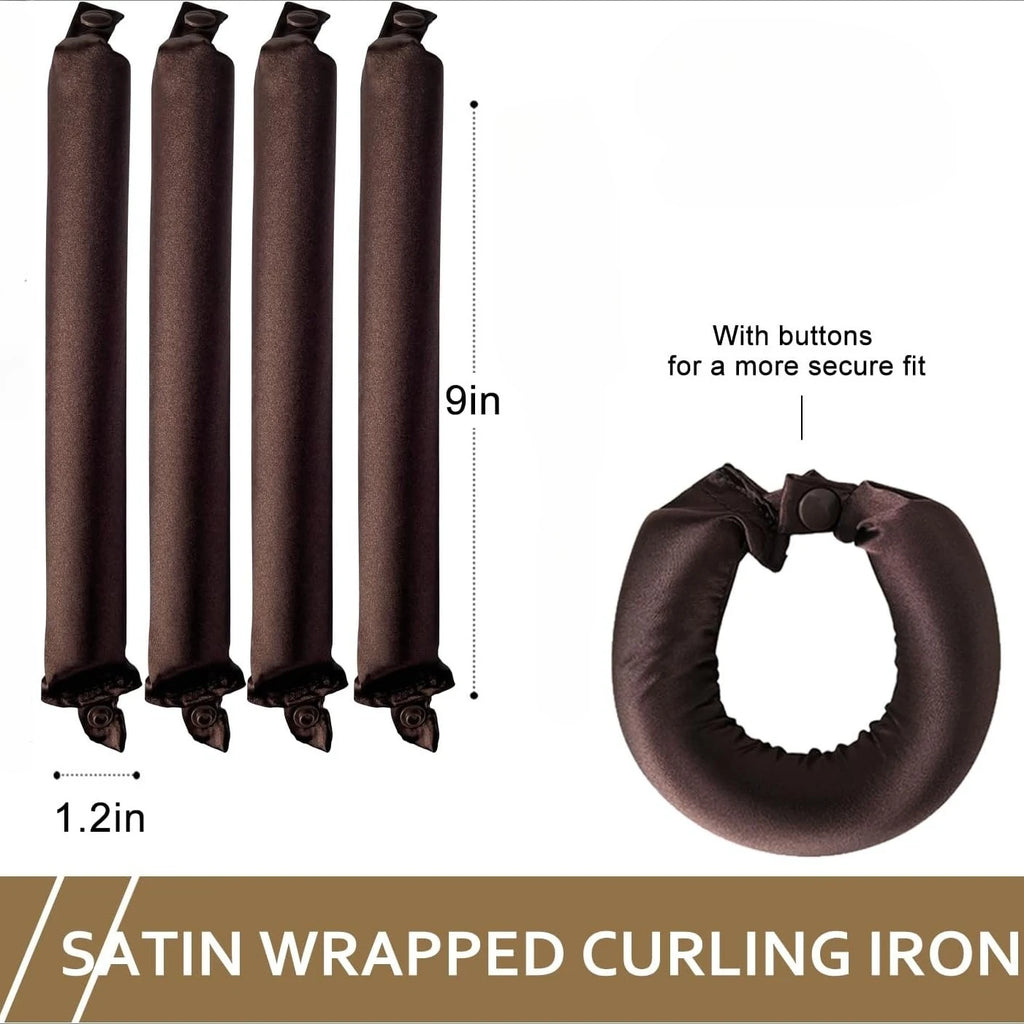 Heatless Curling Rod Headband Soft Hair Curler No Heat Hair Rollers Lazy Curls Sleeping Flexi Rods with Bonnet Styling Tools