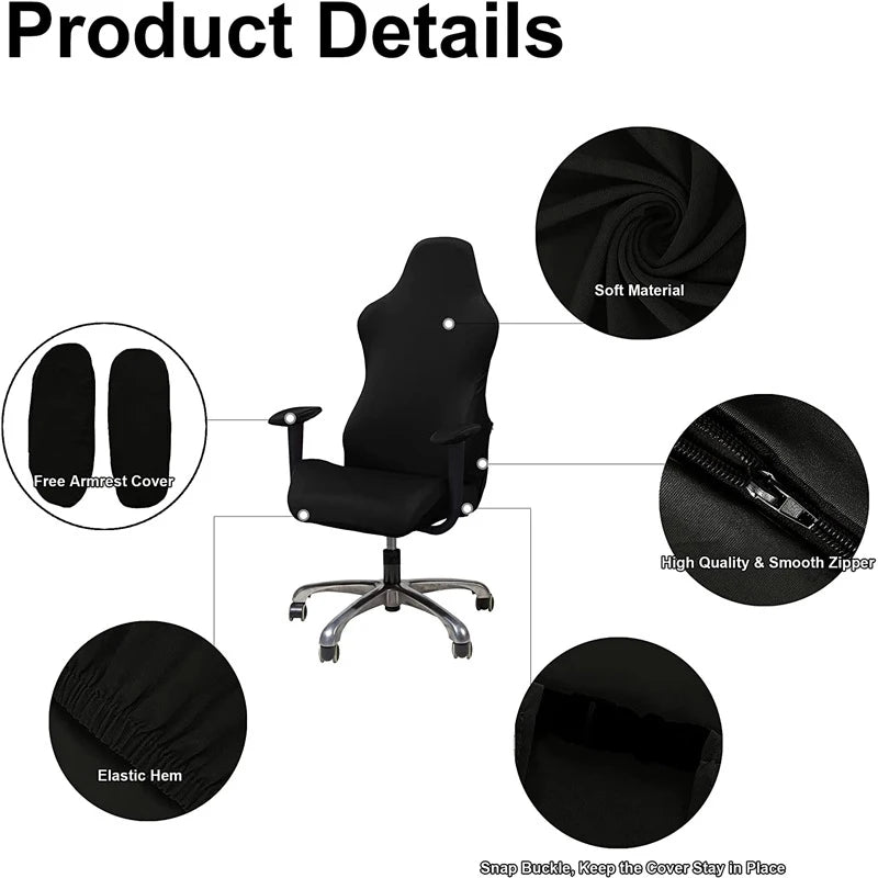 Spandex Gaming Chair Covers Stretch Office Chair Cover for Computer Chair Covers Customize Chair Cover for Armchair Seat Cover