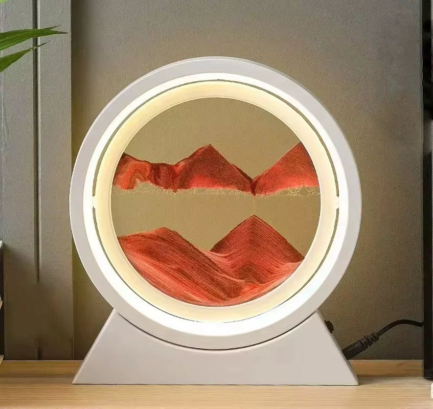 LED Creative Quicksand Table Lamp - 3D Hourglass Deep Sea Sandscape for Home Decor and Gifting