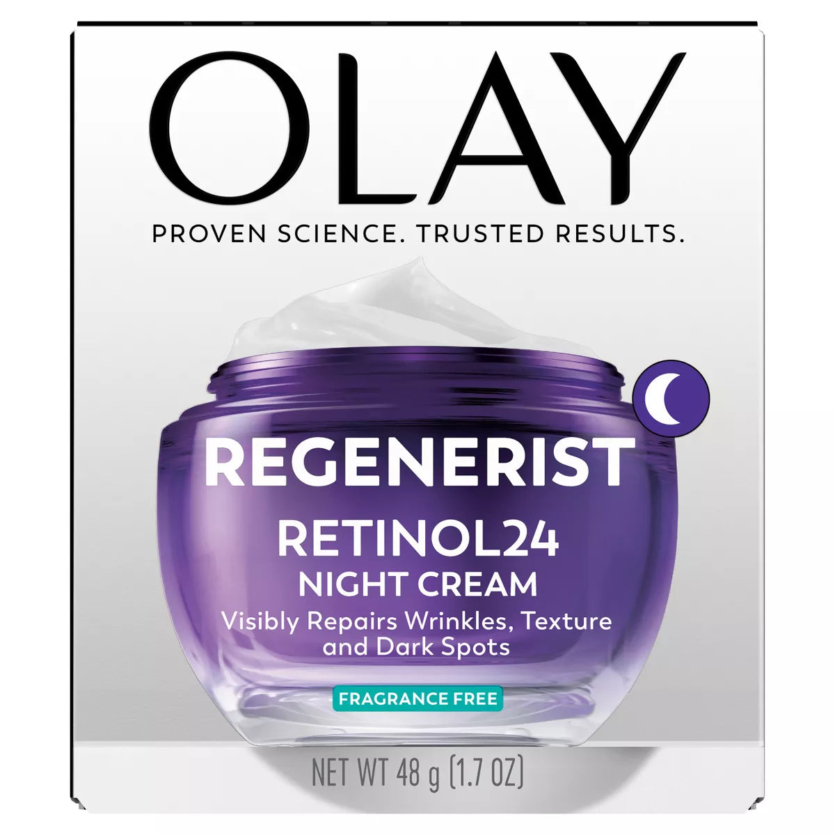 Olay Regenerist Retinol 24 Night Face Cream Moisturizer - Fragrance Free - 1.7Oz