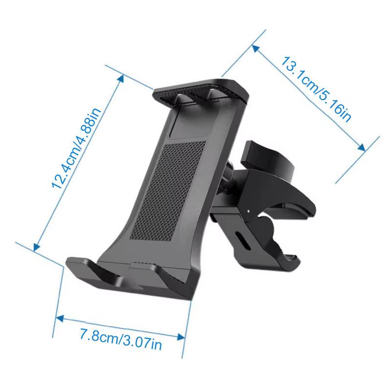Handlebar Cell Phone Holder Phone Mount Anti-Shake Fitness Cell Phone Clamp Exercise Phone Stand Convenient Cellphone Holder For