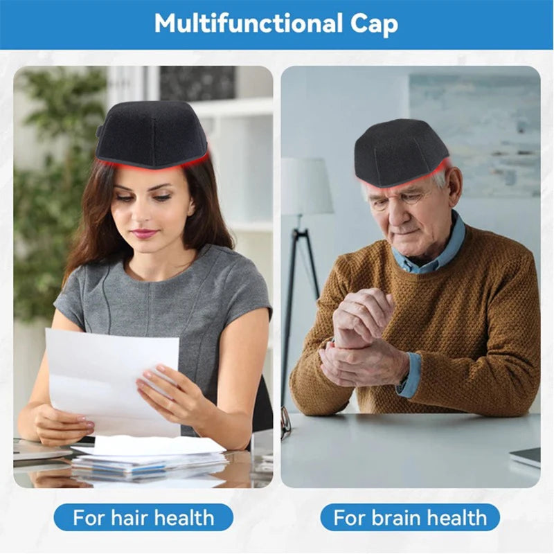 660NM 850NM Hair Growth Red Light Therapy Cap Device near Infrared LED Helmet for Prevant Loss Relief Scalp Home Use Beauty Tool