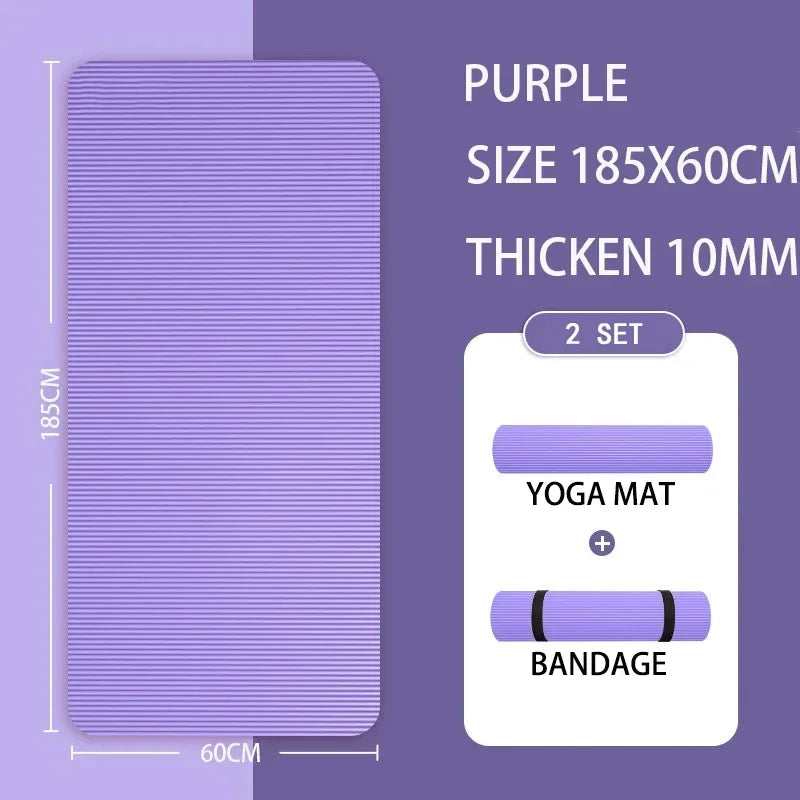 15Mm Thick Yoga Mat anti Slip Environmental Sports Fitness Mat NBR Comfortable Foam Yoga Mat for Family Exercise Yoga Pilates