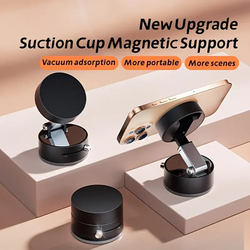 Adjustable Vacuum Suction Cup Magnetic Phone Holder Lazy Multi-Functional Foldable Storage Holder Vacuum Suction Phone Holder