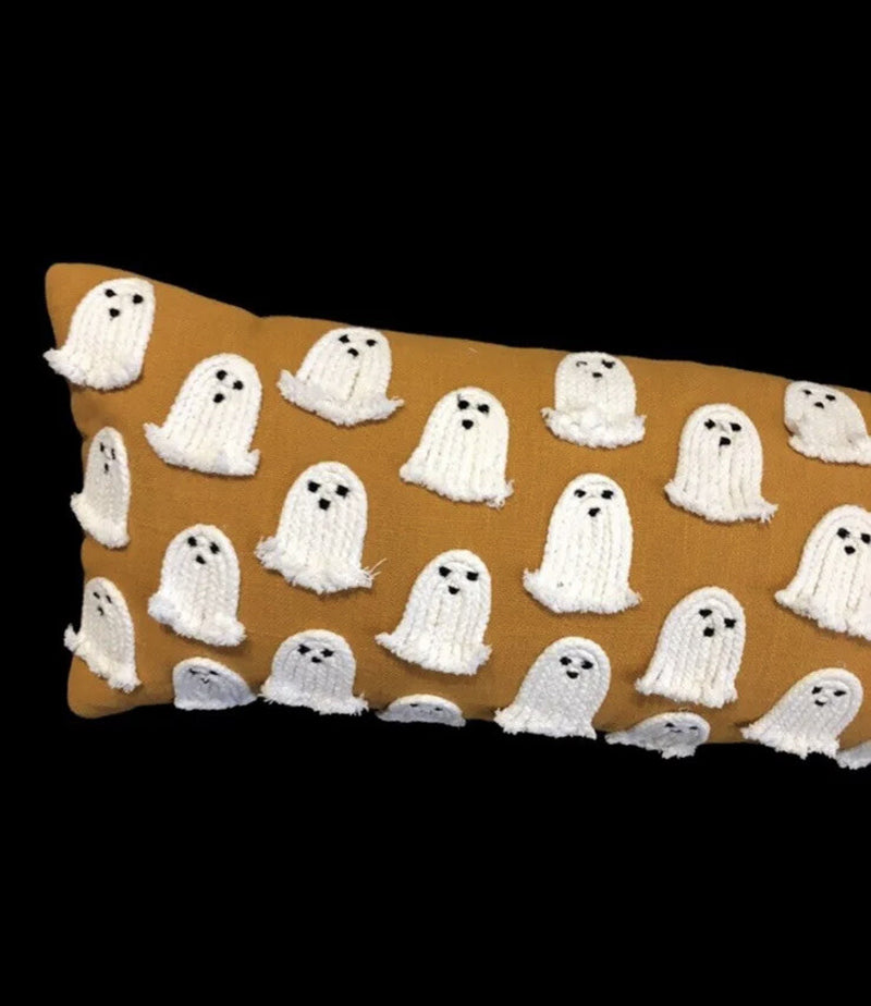 Moon Halloween Yellow Ghost Throw Pillow Tik Tok Viral down Alternative Lumbar