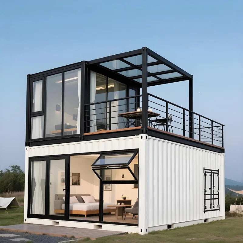 Flat Pack Folding Container House 20ft Prefab Modular Tiny Home Portable Mobile Office Living Expandable Quick Build