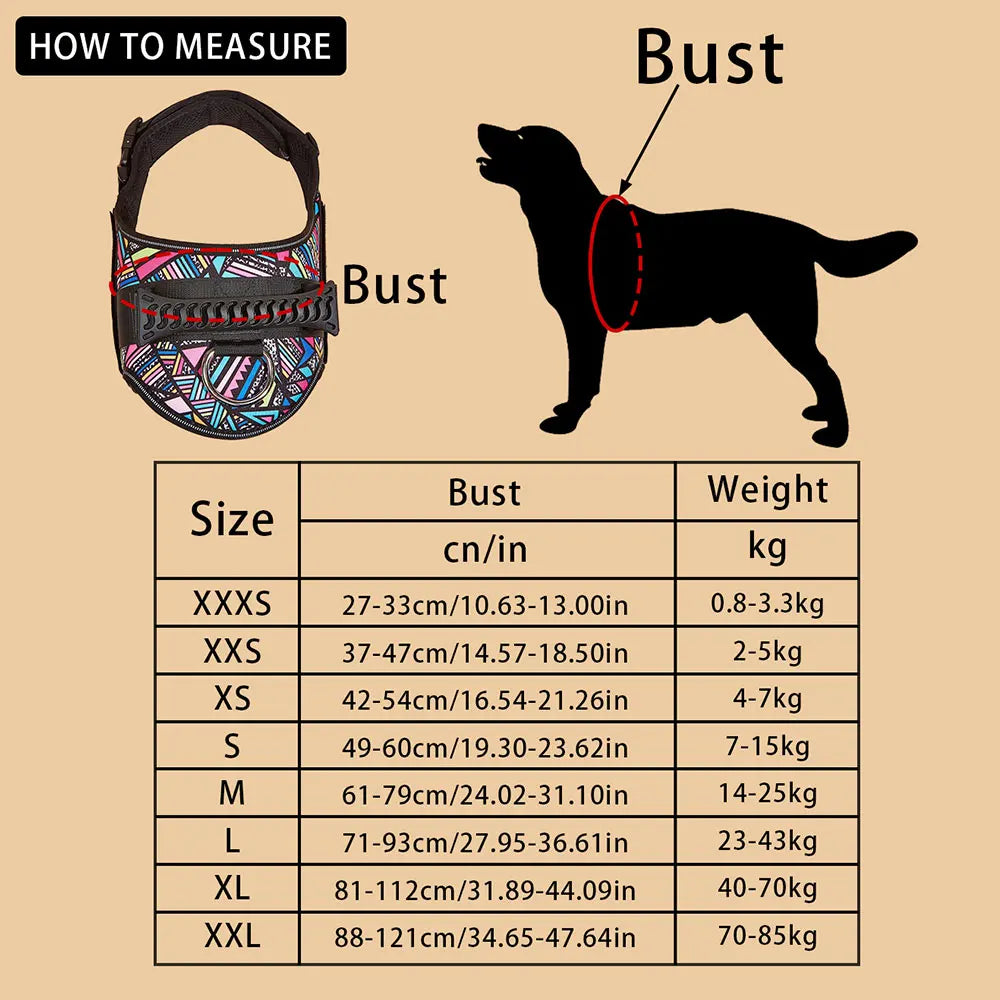 Pet Customizable Harness Vest for Small Medium Large Dog Classic Luxury Walking Dog Harness Adjustable No Pull Safe Pet Supplies