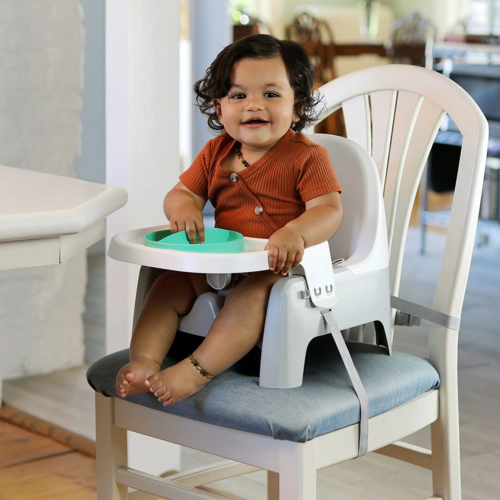 Deluxe Learn-To-Dine Feeding Seat for Ages 6 Months to 3 Years in Orange and Teal