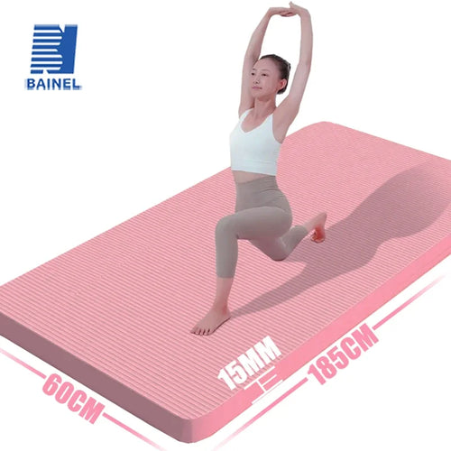 15Mm Thick Yoga Mat anti Slip Environmental Sports Fitness Mat NBR Comfortable Foam Yoga Mat for Family Exercise Yoga Pilates