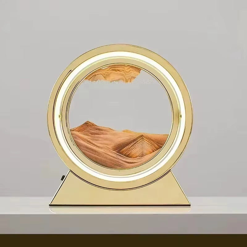 LED Creative Quicksand Table Lamp - 3D Hourglass Deep Sea Sandscape for Home Decor and Gifting