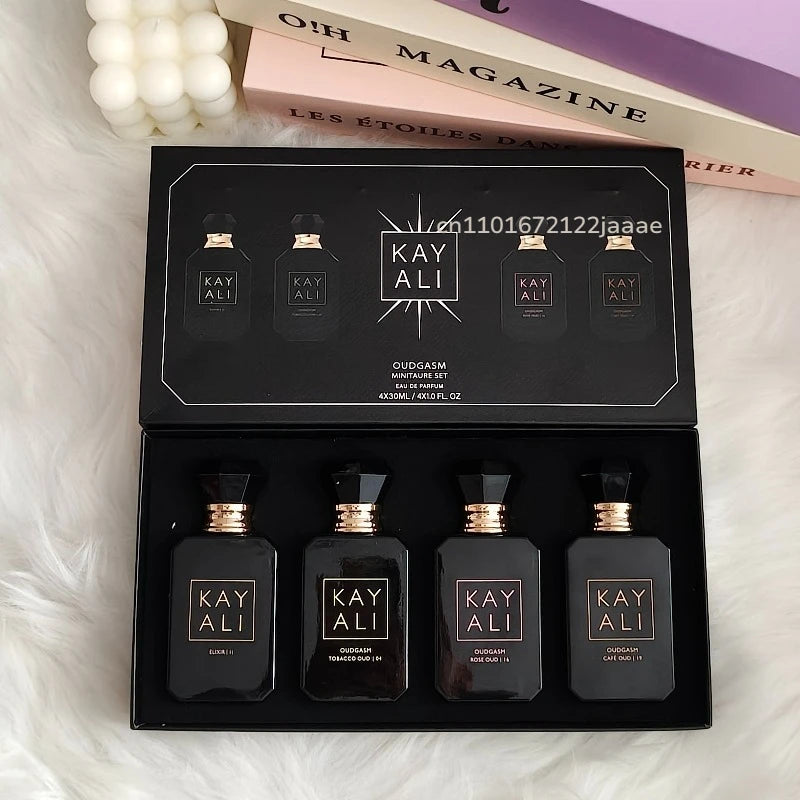 30Ml*4 KAYALI Perfume Set Long Lasting Luxury Unisex Portable Mini Fragrance Collection Elegant Sweet Rich Smooth Premium Scent