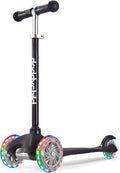 3-Wheel Kick Scooter for Children Ages 3-8 with Lean-to-Steer Design, Extra Wide Light-Up Wheels, 4 Adjustable Heights, and Foldable Feature, Supporting Up to 110 lbs