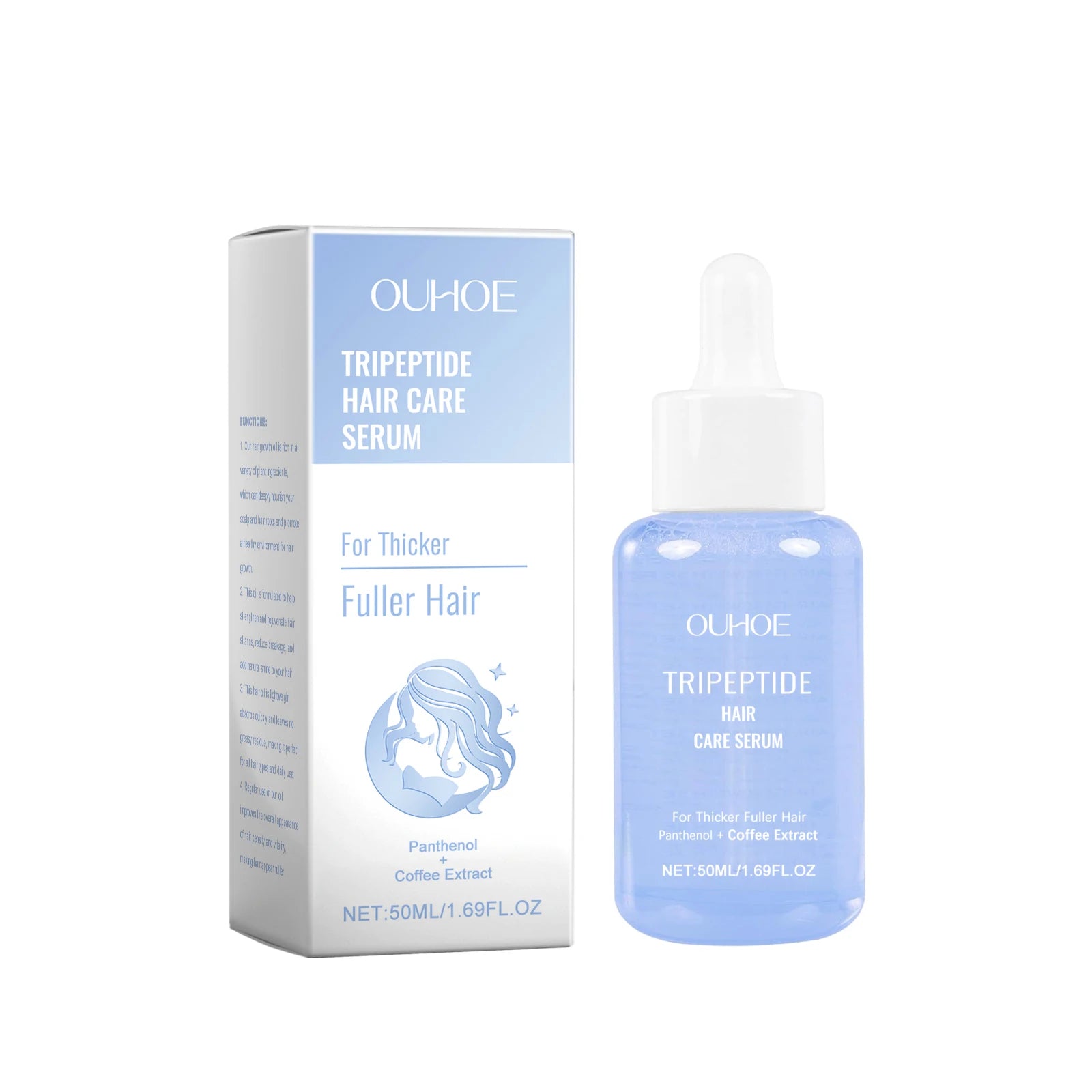 Tripeptide Hair Serum Strengthening Nourishing Scalp Treatment Coffee Extract Promotes Thicker Fuller Healthier Hair 50Ml