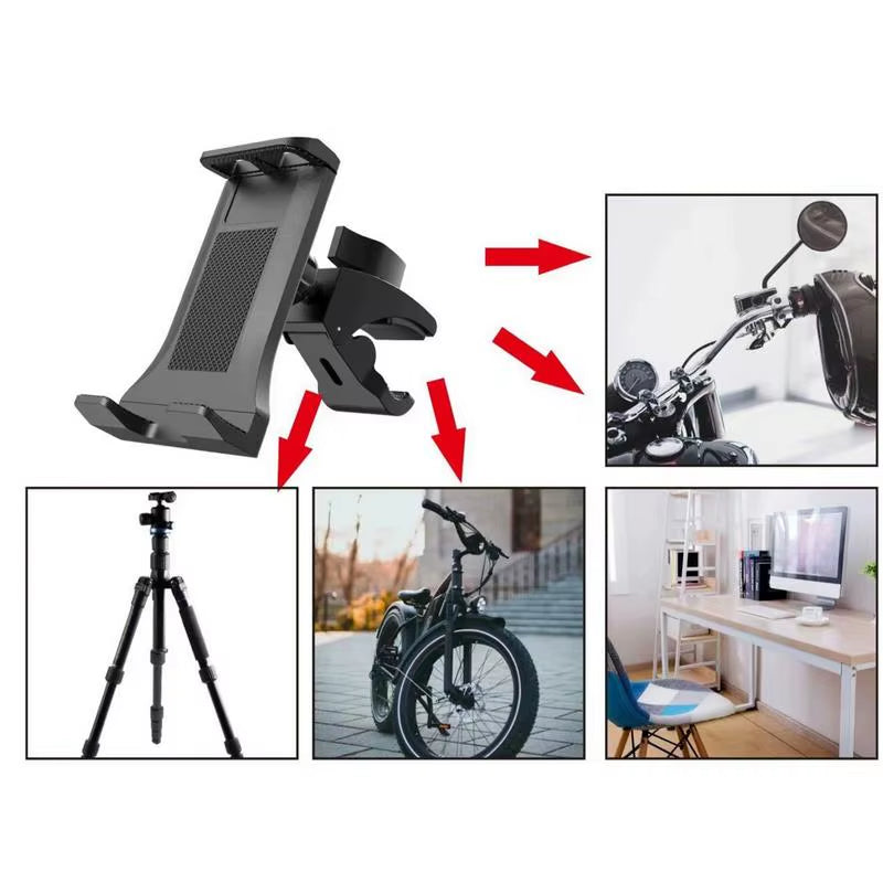 Handlebar Cell Phone Holder Phone Mount Anti-Shake Fitness Cell Phone Clamp Exercise Phone Stand Convenient Cellphone Holder For
