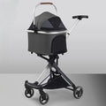 Lightweight Four-Wheel Pet Stroller Foldable Cat Stroller Portable Multifunctional Carrying Basket Outdoor Travel Pet Supplies