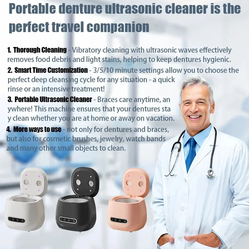 48Khz USB Ultrasonic Cleaner – for Dentures, Jewelry & More